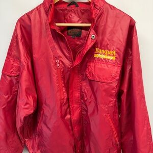 VIntage mens jacket windbreaker banquet racing team xl